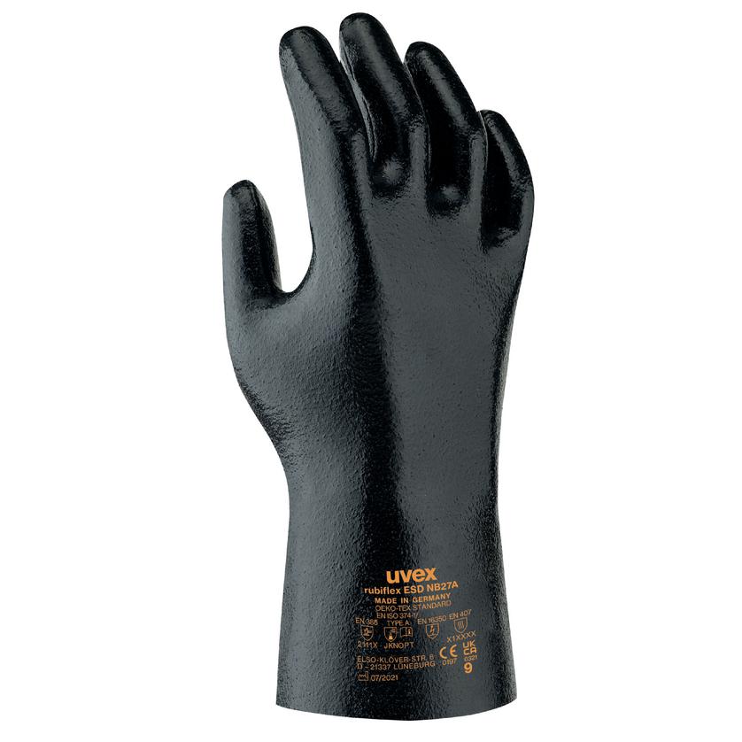 Safety gloves | uvex rubiflex ESD NB27A chemical protection glove