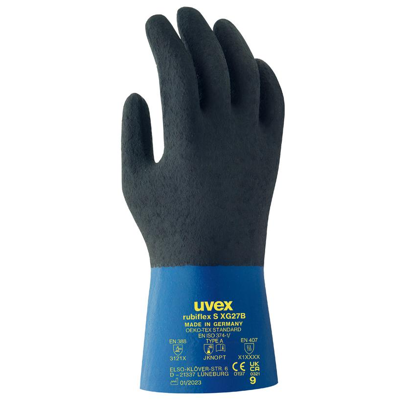 Safety gloves | uvex rubiflex S XG27B chemical protection glove