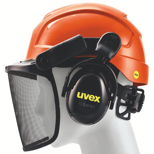 Veiligheidshelmen | uvex bosbouwset Mips® oranje
