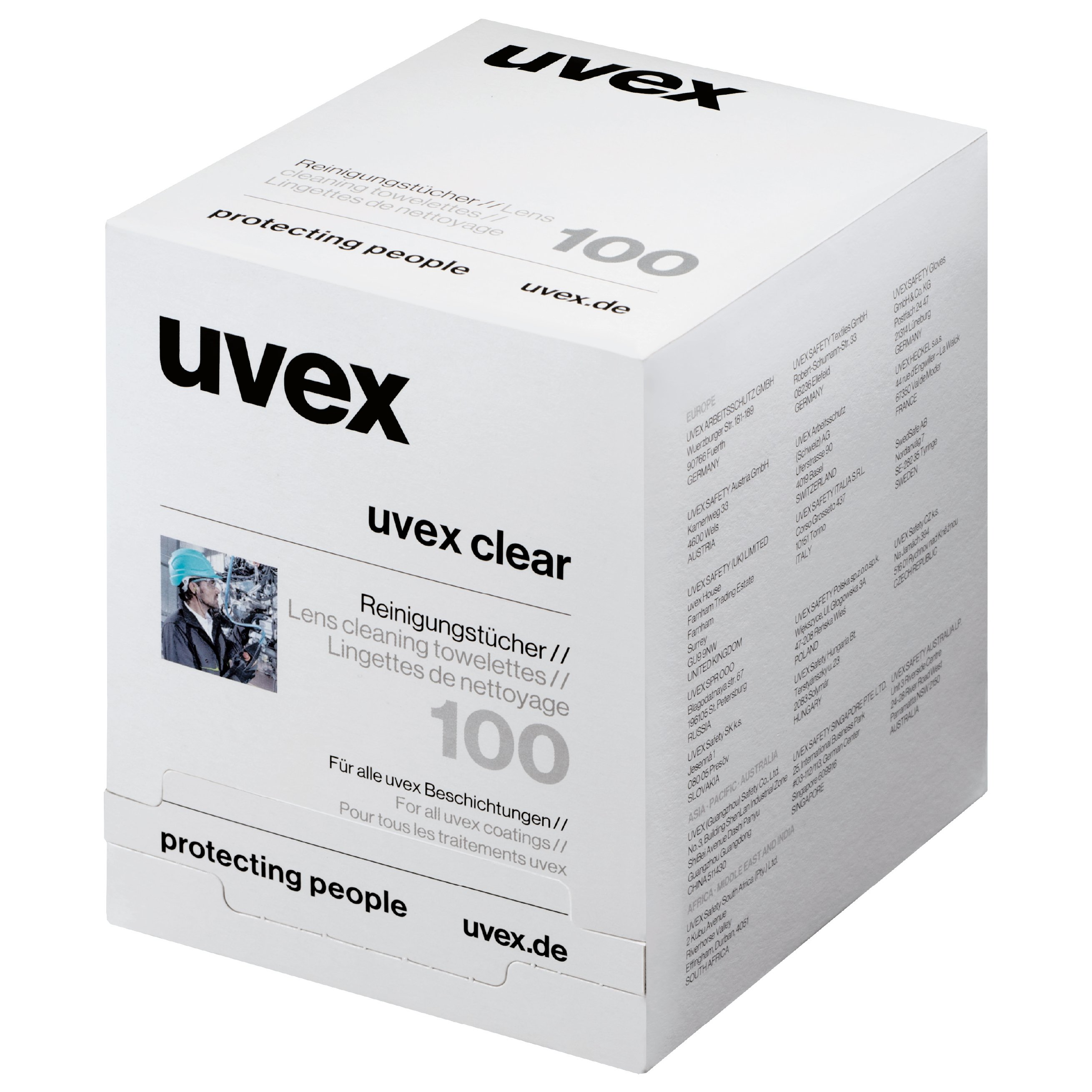 uvex lens cleaning towelettes | Safety Eyewear