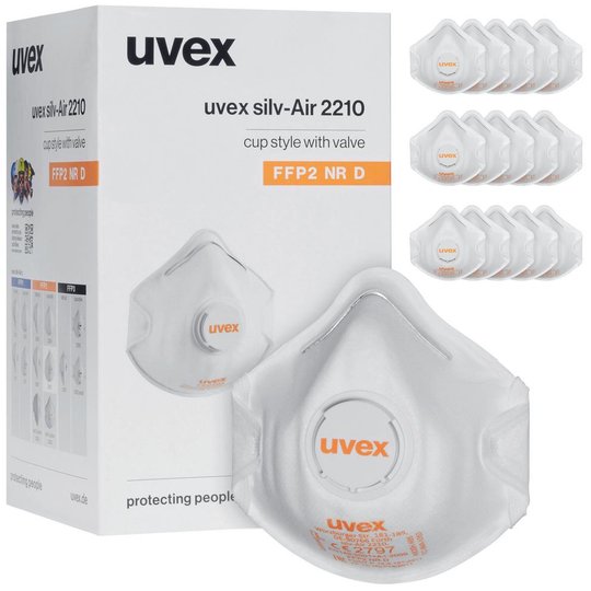 Protección respiratoria: mascarillas | Mascarilla de protección respiratoria moldeada FFP2 uvex silv-Air c 2210