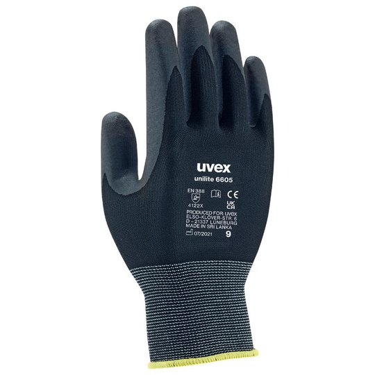 Safety gloves | uvex unilite 6605 safety glove
